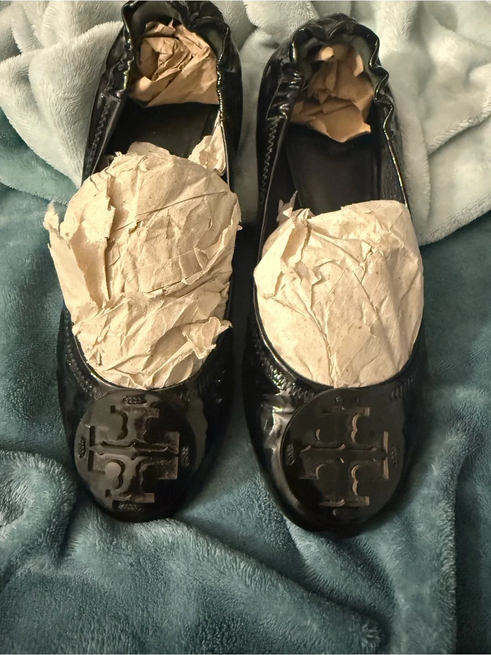 Tory Burch Reva Patent Leather Ballet Flats in Black 6